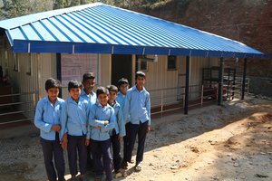 Children from Phulpingkot, Sindhupalchowk seem happy after a newly constructed health post was handed over to their earthquake affected community_health post constructed by World Vision.jpg