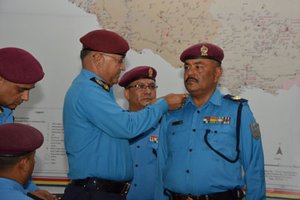 Police Chief Aryal Confers Insignia