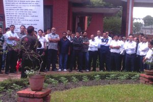 ADBL employees in strike