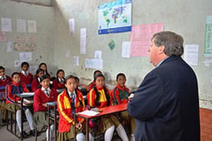 American Ambassador Bodde joined one day in classroom program