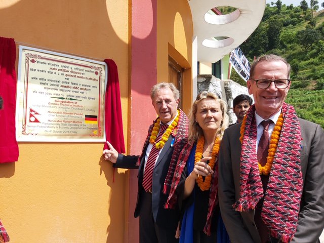 German Minister Inaguratation of Technical school in Dhading.jpg