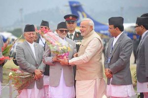 Indian prime minister Modi in Kathmandu