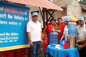 Kumari Bank Distributes Drinking Water To Devotees On Teej