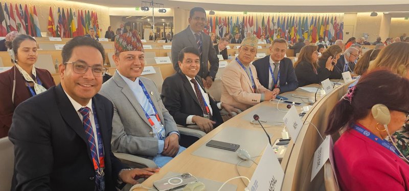 Mr Dol Prasad Aryal-MoLESS- Amb  Mr Ram Prasad Subedi- Permanent Mission of Nepal UN in Geneva-President FNCCI-President JTUCC-ILO Director.jpg