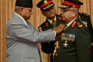 Newly-Appointed Army Chief Chhetri Conferred Insignia