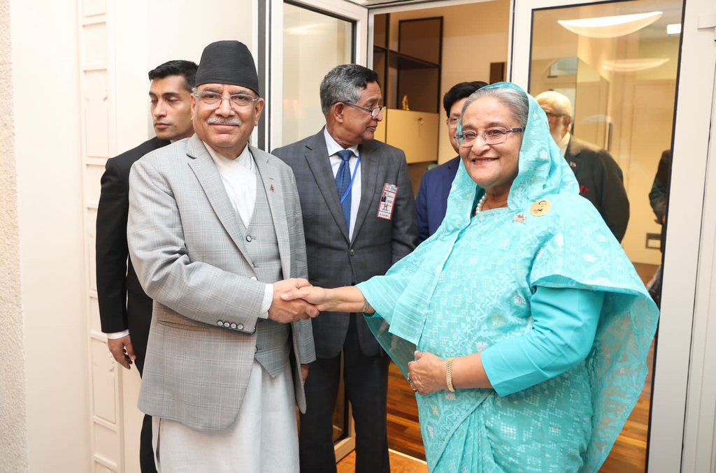 PM Prachanda Meets Bangladesh Prime Minister Sheikh Hasina | New ...